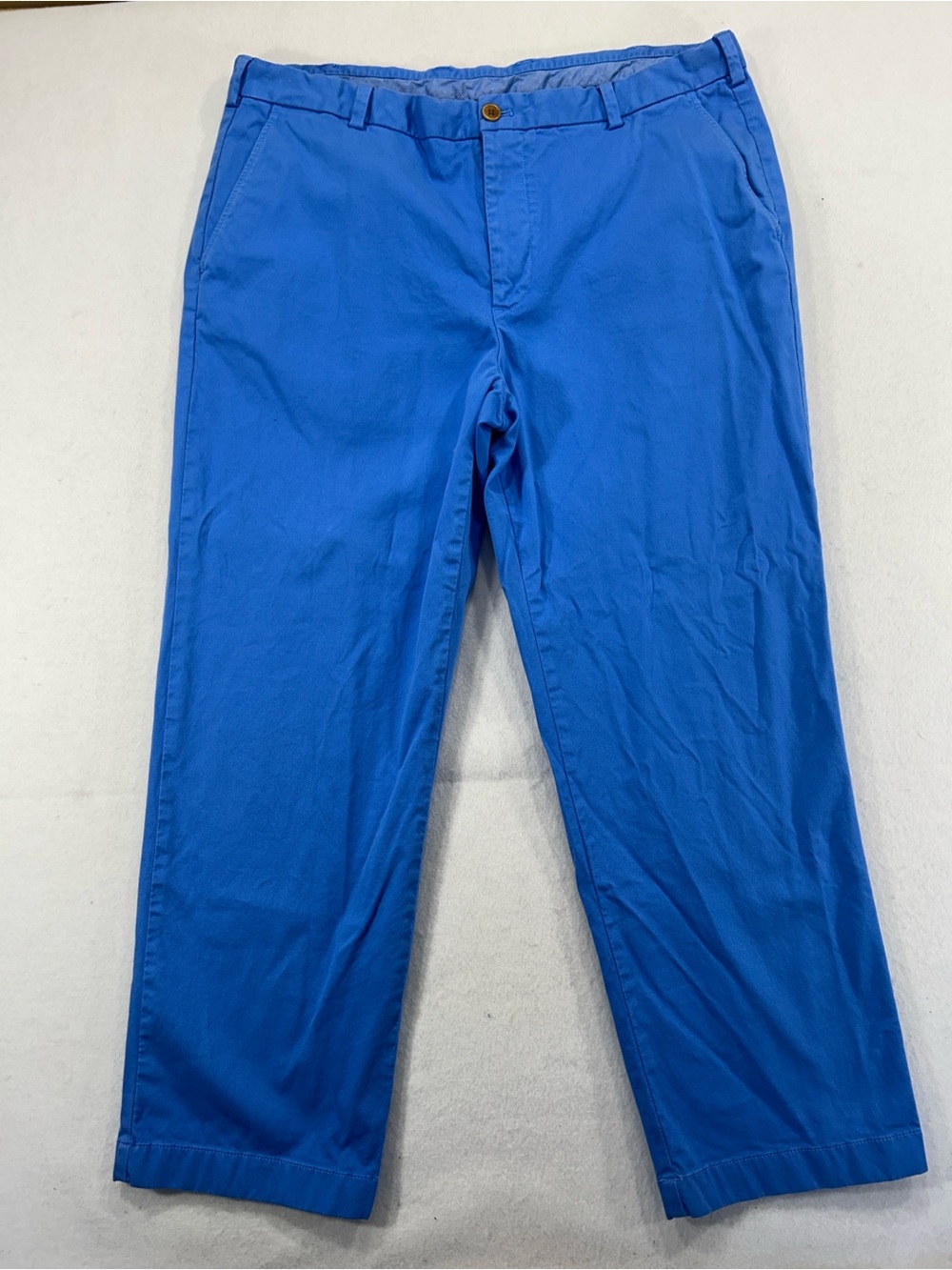 Brooks Brothers Clark Chino Pants Mens 40x30 Blue Stretch Cotton Casual